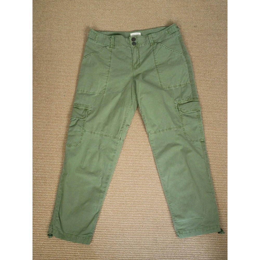SANCTUARY GREEN CARGO CROP PANTS Adjustable‎ Waist WOMEN'S SIZE 28